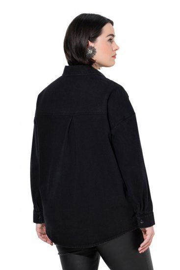 Ulla Popken 851036 Veste en jean Anthracite - Vestes - Vestes grande taille pour femme
