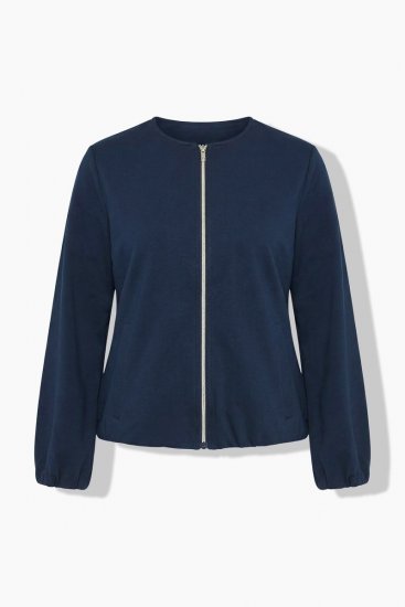 Ulla Popken 851040 Sweat zippé Bleu marine - Sweatshirts - Sweats grande taille pour femme