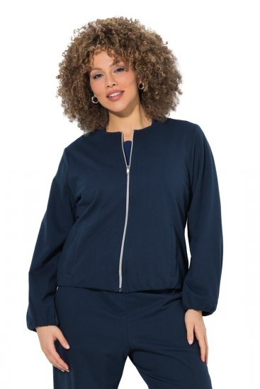 Ulla Popken 851040 Sweat zippé Bleu marine - Sweatshirts - Sweats grande taille pour femme