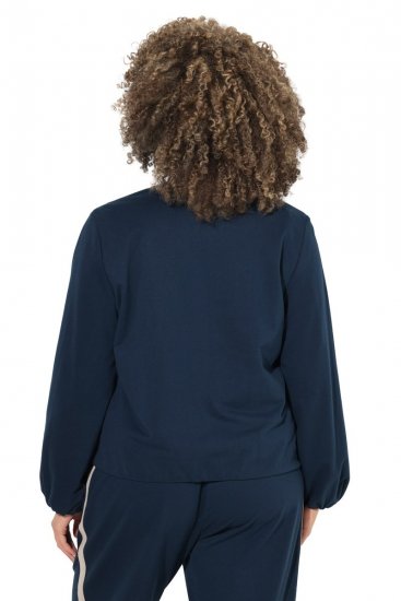Ulla Popken 851040 Sweat zippé Bleu marine - Sweatshirts - Sweats grande taille pour femme