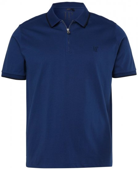 JP1880 851048 Polo zippé Bleu nuit TALL - TALL polos - Polos coupe TALL pour hommes grands