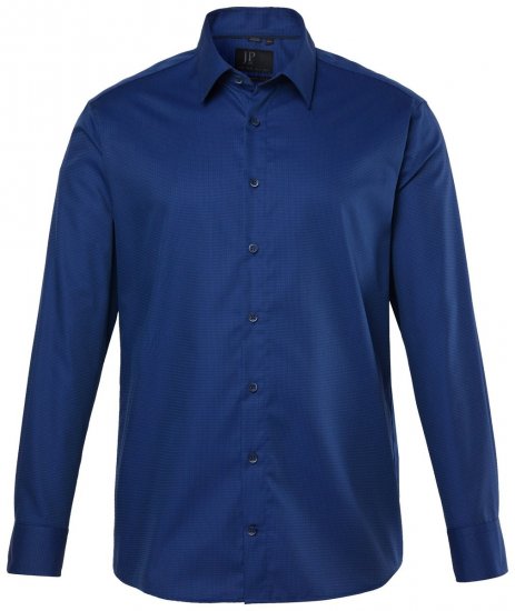 JP1880 851055 Chemise business à motifs sans repassage manches longues Bleu marine TALL - TALL chemises - Chemises coupe TALL