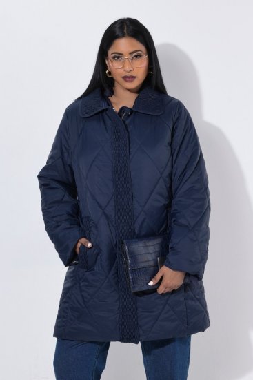 Ulla Popken 851123 Veste matelassée Bleu marine - Vestes - Vestes grande taille pour femme