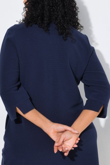 Ulla Popken 851220 Robe à manches 3/4 Bleu marine - Robes - Des robes dans toutes les tailles