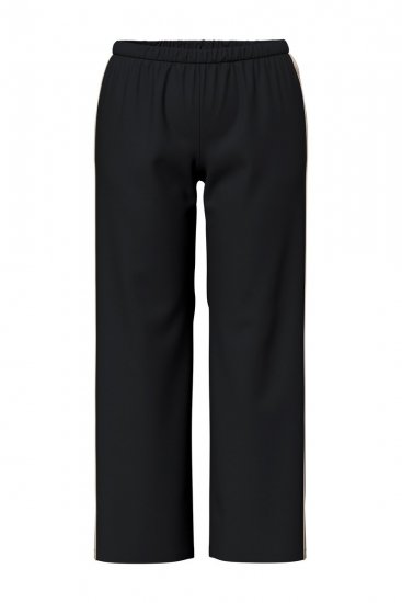 Ulla Popken 851245 Pyjama à rayures Noir - Pyjamas/vêtements de détente - 