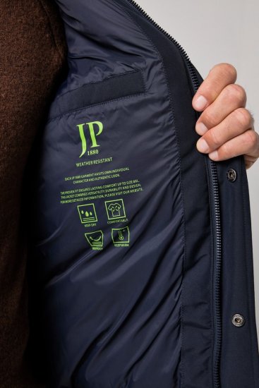 JP1880 851320 Veste à capuche et doublure chaude Bleu marine - Vestes - Vestes homme grandes tailles