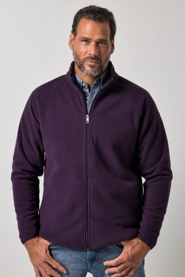 JP1880 851362 Veste polaire à col montant Violet foncé TALL - TALL vestes - Vestes coupe TALL pour hommes grands