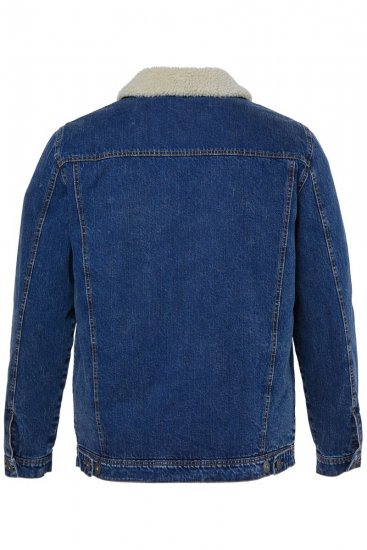 JP1880 851363 Veste en jean doublée teddy Bleu denim TALL - TALL vestes - Vestes coupe TALL pour hommes grands