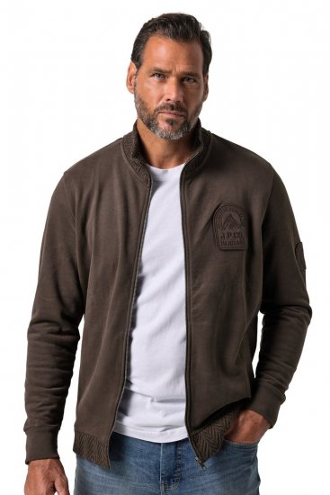 JP1880 851387 Veste sweat zippée Noisette TALL - TALL sweatshirts - Sweatshirts TALL pour hommes grands