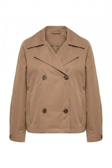 Ulla Popken 851435 Trench Marron - Manteaux - Manteaux grande taille pour femme