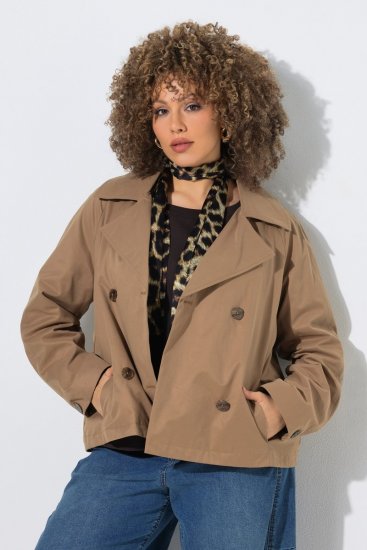 Ulla Popken 851435 Trench Marron - Manteaux - Manteaux grande taille pour femme