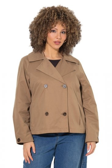 Ulla Popken 851435 Trench Marron - Manteaux - Manteaux grande taille pour femme