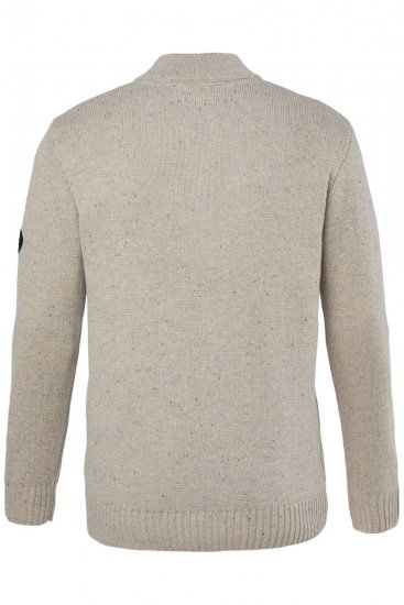 JP1880 851436 Pull tricoté à col boutonné Brun noisette TALL - TALL sweatshirts - Sweatshirts TALL pour hommes grands