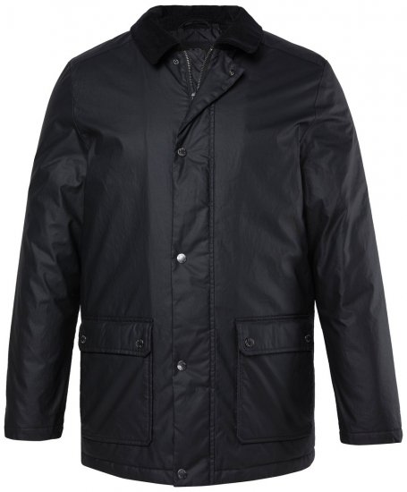 JP1880 851493 Veste cirée à col velours côtelé Noir - Vestes - Vestes homme grandes tailles