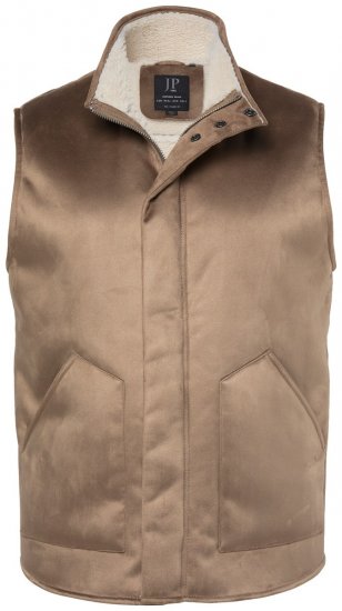 JP1880 851516 Gilet aspect daim à doublure teddy Beige - Vestes - Vestes homme grandes tailles