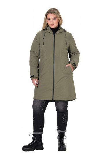 Ulla Popken 851560 Veste technique Vert olive - Vestes - Vestes grande taille pour femme