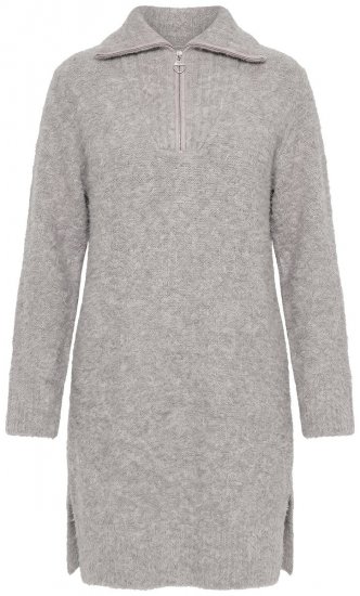 Ulla Popken 851563 Robe en maille à manches longues Beige - Robes - Des robes dans toutes les tailles