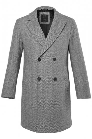 JP1880 851613 Croisé Manteau en laine Gris foncé - Vestes - Vestes homme grandes tailles