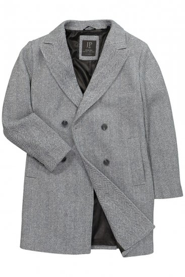 JP1880 851613 Croisé Manteau en laine Gris foncé - Vestes - Vestes homme grandes tailles