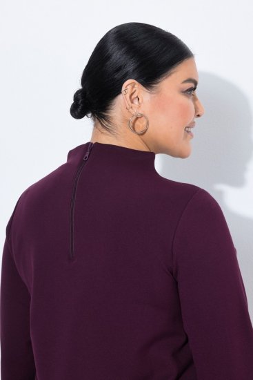 Ulla Popken 851664 Robe en jersey à col roulé Prune - Robes - Des robes dans toutes les tailles