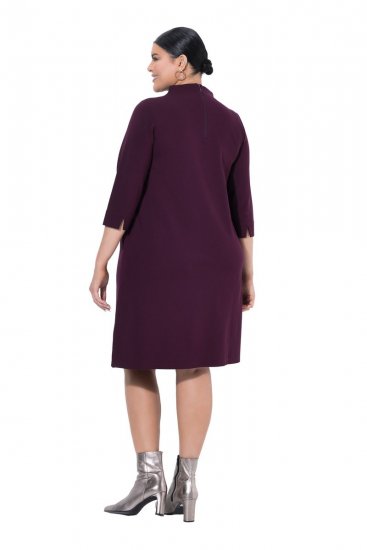 Ulla Popken 851664 Robe en jersey à col roulé Prune - Robes - Des robes dans toutes les tailles