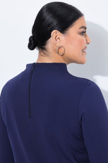 Ulla Popken 851664 Robe en jersey trapèze à poches Bleu marine - Robes - Des robes dans toutes les tailles