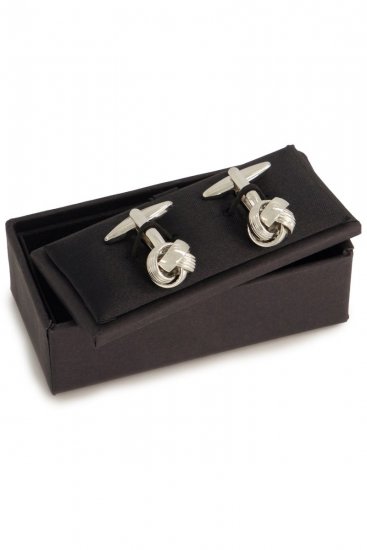 JP1880 851707 Boutons de manchette avec nœud Gris argenté - Bijoux - 