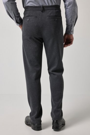 JP1880 Naples Flexnamic Pantalon en jersey Gris foncé chiné - Costumes - Costumes grandes tailles 