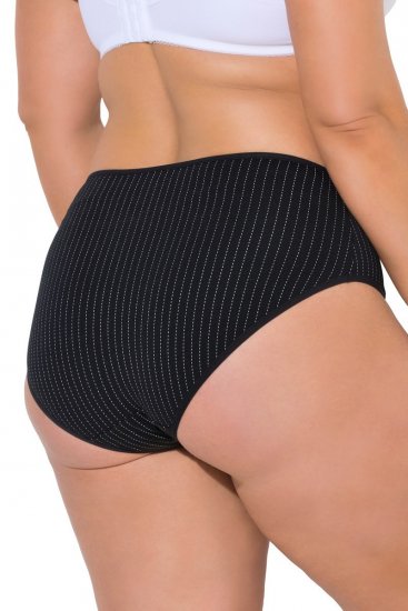 Ulla Popken 851752 Culottes à rayures lot de 5 Noir - Culottes - 