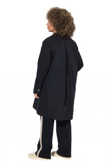 Ulla Popken 851765 Manteau en velours côtelé Bleu marine - Manteaux - Manteaux grande taille pour femme