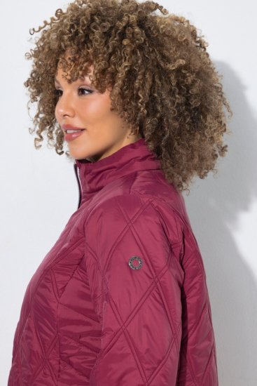 Ulla Popken 851777 Veste matelassée HYPRAR à col montant Bordeaux - Vestes - Vestes grande taille pour femme