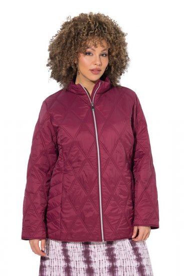 Ulla Popken 851777 Veste matelassée HYPRAR à col montant Bordeaux - Vestes - Vestes grande taille pour femme