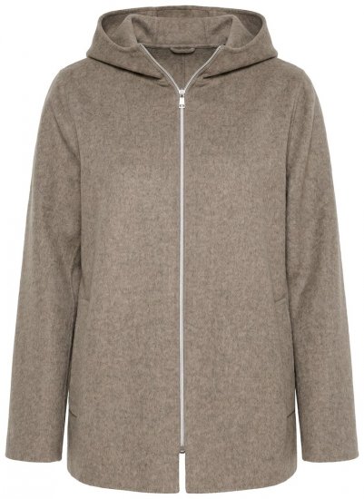 Ulla Popken 851788 Manteau en laine Marron clair - Manteaux - Manteaux grande taille pour femme