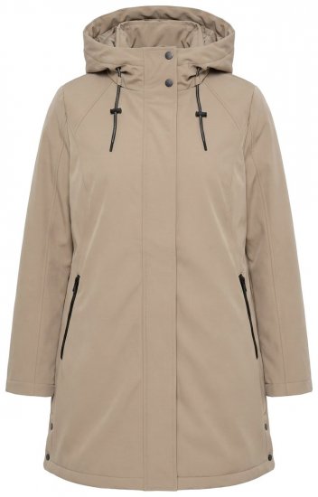 Ulla Popken 851789 Manteau technique Marron - Manteaux - Manteaux grande taille pour femme
