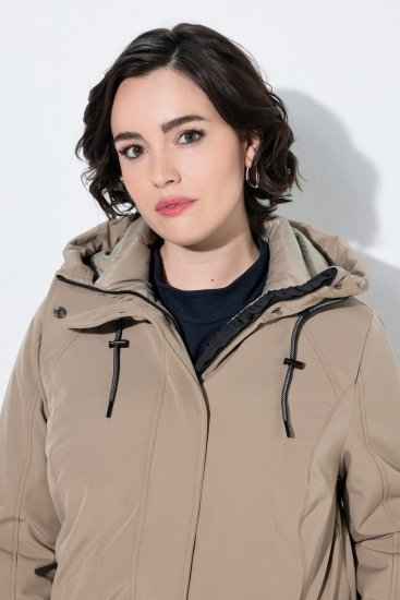 Ulla Popken 851789 Manteau technique Marron - Manteaux - Manteaux grande taille pour femme