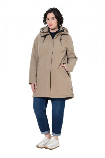 Ulla Popken 851789 Manteau technique Marron - Manteaux - Manteaux grande taille pour femme