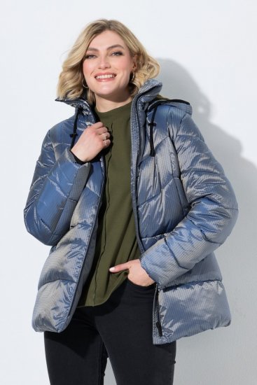 Ulla Popken 851790 Veste matelassée Bleu denim - Vestes - Vestes grande taille pour femme