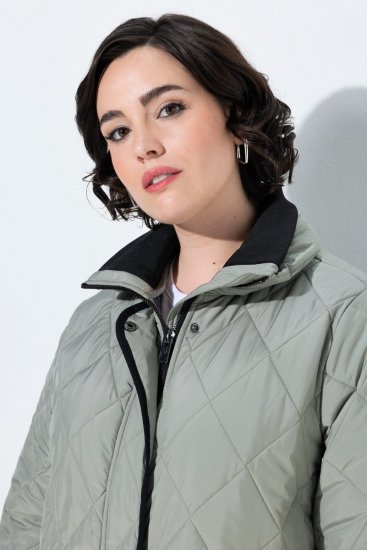 Ulla Popken 851792 Veste de pluie Vert olive - Vestes - Vestes grande taille pour femme