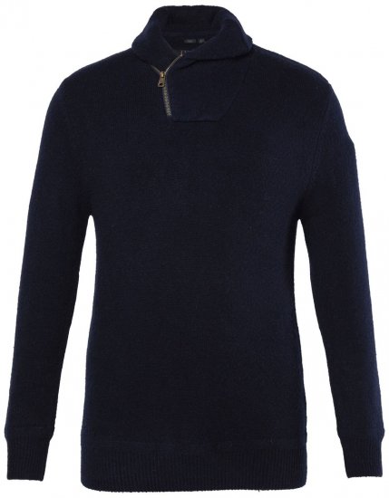 JP1880 851795 Pull tricoté à col châle Bleu marine TALL - TALL sweatshirts - Sweatshirts TALL pour hommes grands