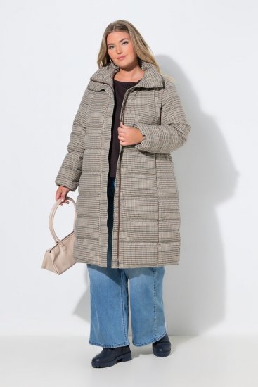 Ulla Popken 851801 Manteau matelassé Blanc cassé - Manteaux - Manteaux grande taille pour femme