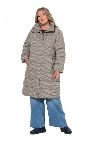 Ulla Popken 851801 Manteau matelassé Blanc cassé - Manteaux - Manteaux grande taille pour femme
