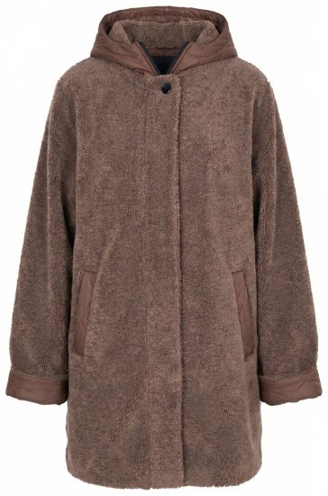 Ulla Popken 851809 Veste teddy Marron clair - Vestes - Vestes grande taille pour femme