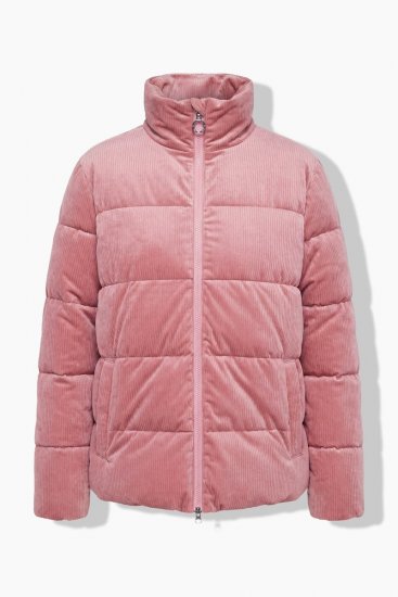 Ulla Popken 851819 Veste en velours côtelé Vieux rose - Vestes - Vestes grande taille pour femme