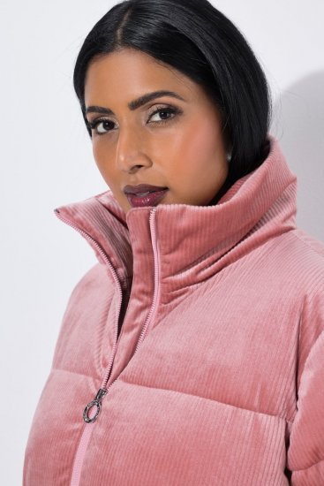 Ulla Popken 851819 Veste en velours côtelé Vieux rose - Vestes - Vestes grande taille pour femme