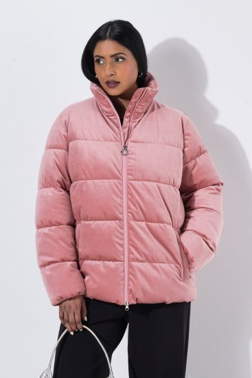 Ulla Popken 851819 Veste en velours côtelé Vieux rose - Vestes - Vestes grande taille pour femme