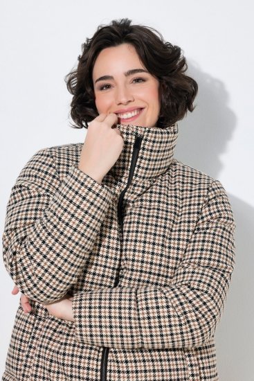 Ulla Popken 851822 Manteau matelassé Blanc cassé - Manteaux - Manteaux grande taille pour femme