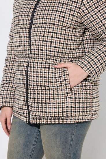 Ulla Popken 851822 Manteau matelassé Blanc cassé - Manteaux - Manteaux grande taille pour femme