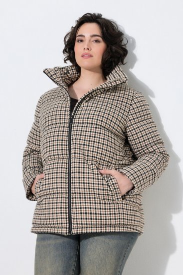 Ulla Popken 851822 Manteau matelassé Blanc cassé - Manteaux - Manteaux grande taille pour femme