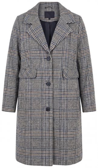 Ulla Popken 851826 Manteau en laine Blanc cassé - Manteaux - Manteaux grande taille pour femme