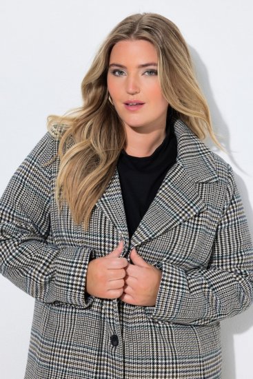 Ulla Popken 851826 Manteau en laine Blanc cassé - Manteaux - Manteaux grande taille pour femme